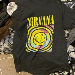 Nirvana T-shirt SIZE: Small *OVERSIZED* Dark Grey